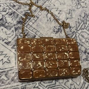 Elegant Gold  Crystal starlet Clutch Bag